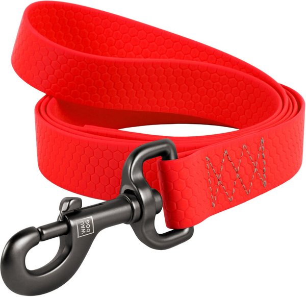 WAUDOG Waterproof Dog Leash, Red, Large: 10-ft long, 1-in wide slide 1 of 6