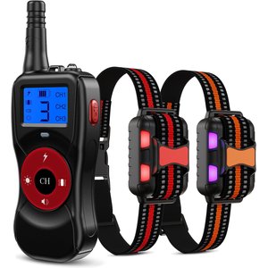 Petdiary Remote Training Shock Dog Collar, Small, Black & Orange, 2 count