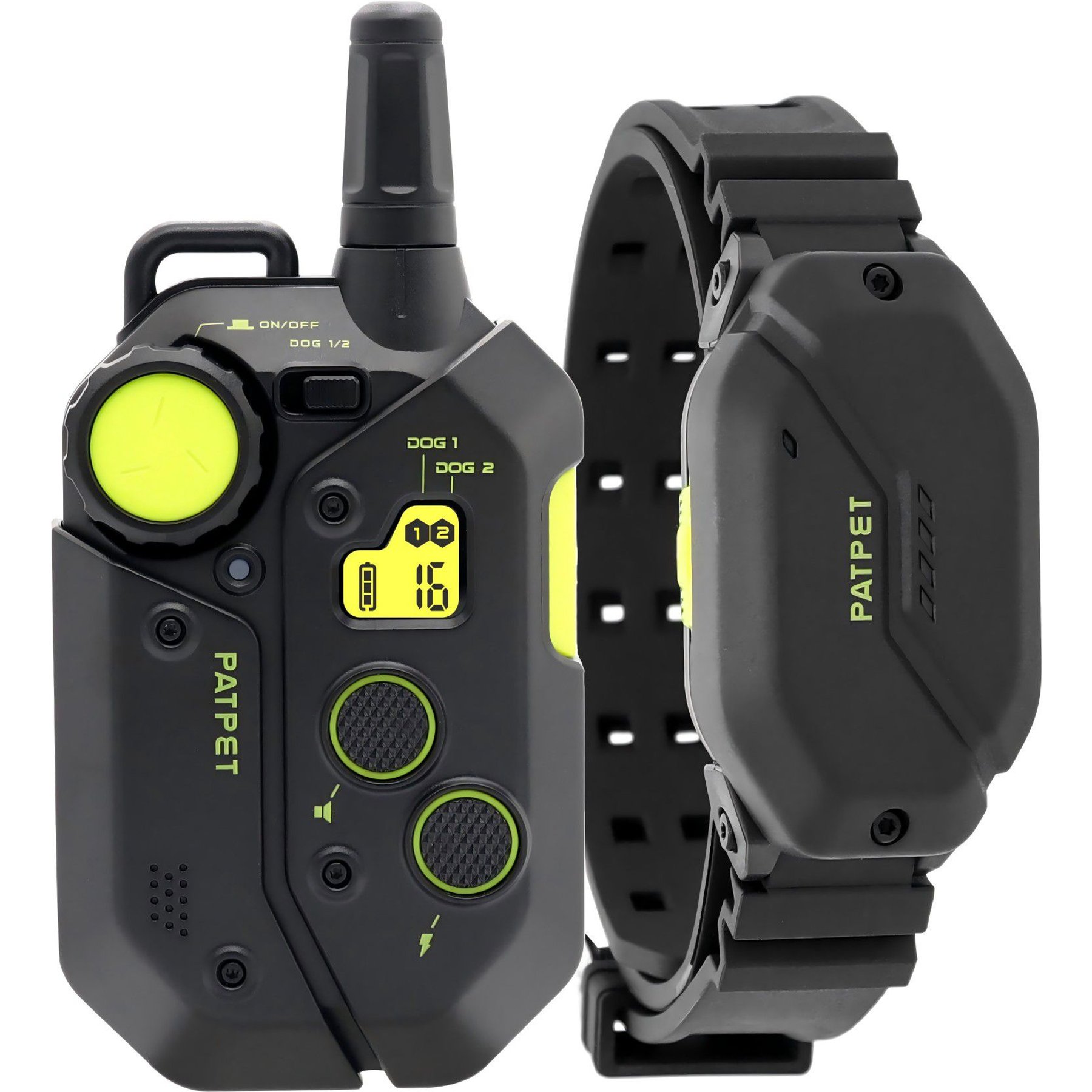 PATPET P910 Military Professional 3000-ft Remote Vibrating Dog Training Collar, Black