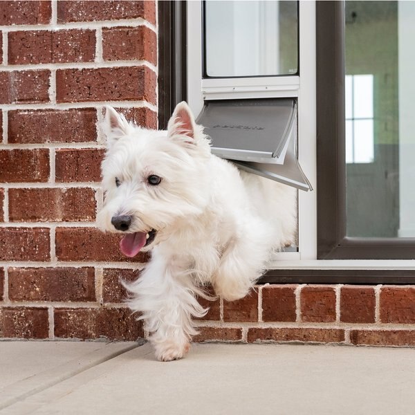 PETSAFE Extreme Weather Sliding Glass Cat & Dog Door, White, Medium