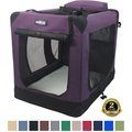 EliteField 3-Door Collapsible Soft-Sided Dog Crate, Purple, Med: 30-in L x 21-in W x 24-in H