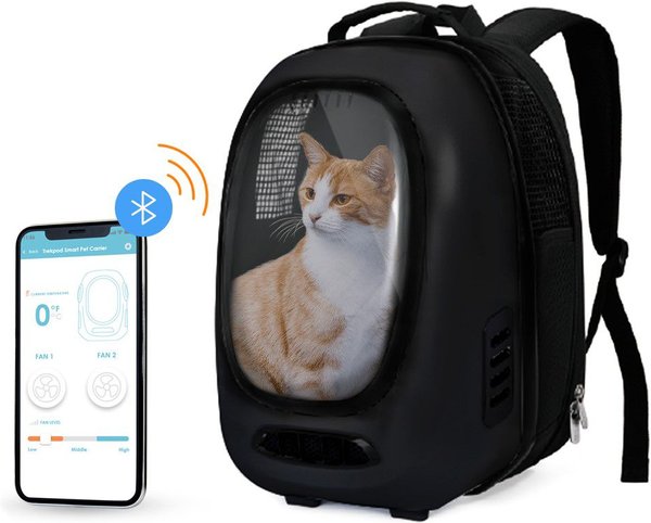 INSTACHEW Trekpod App Enabled Cat Carrier, Black slide 1 of 9