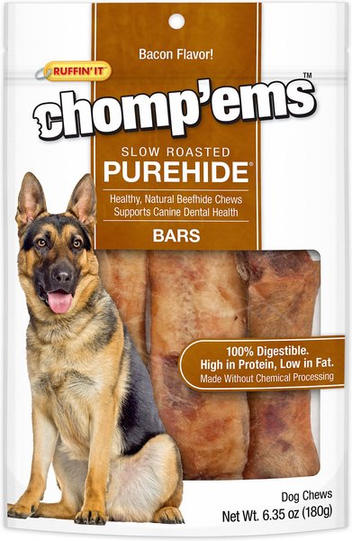 RUFFIN' IT Chomp'Ems Purehide Bars Dog Treats, 6.35-oz count slide 1 of 3