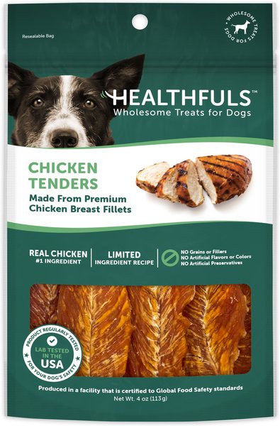 RUFFIN' IT Healthfuls Chicken Tenders Dog Treats, 4-oz bag slide 1 of 3