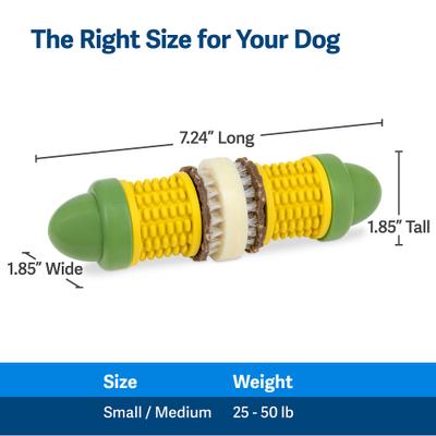 Show full view: PetSafe Busy Buddy Cravin’ Corncob Chew Dog Toy, Small/Medium slide 6 of 10