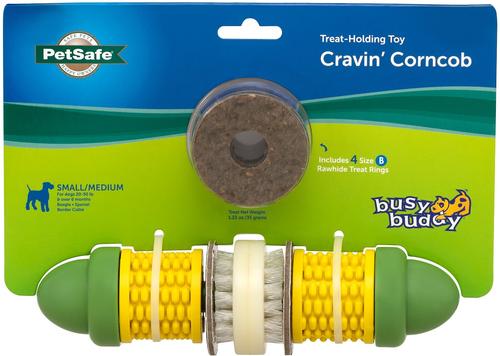 Show full view: PetSafe Busy Buddy Cravin’ Corncob Chew Dog Toy, Small/Medium slide 8 of 10