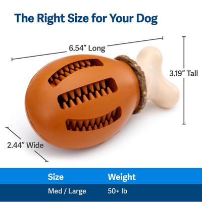 Show full view: PetSafe Busy Buddy Chompin' Chicken Chew Dog Toy, Medium/Large  slide 6 of 9