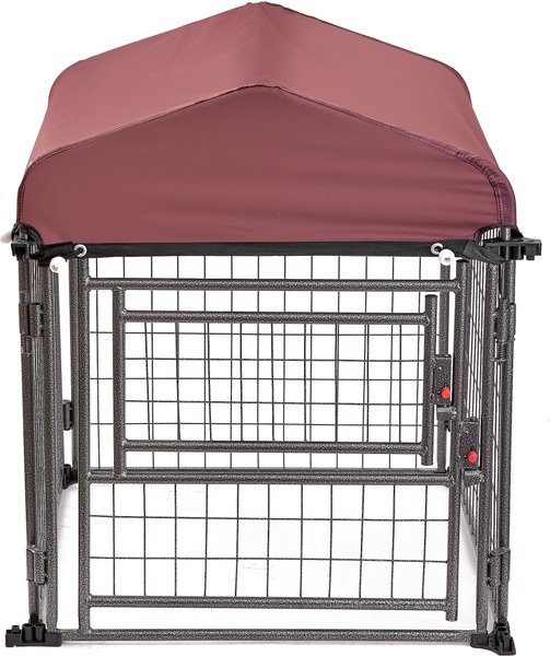 Two By Two The Hangout Expandable Steel Dog Kennel, Small, Black slide 1 of 8
