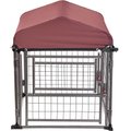 Two by Two The Hangout Expandable Steel Dog Kennel, Small, Black