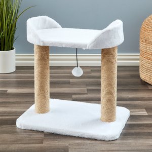 Two By Two The Linden Twin Sisal Cat Tree, Small, Ivory 