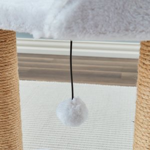 Two By Two The Linden Twin Sisal Cat Tree, Small, Ivory 