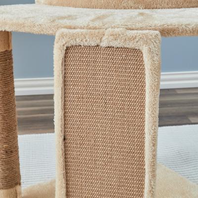 Show full view: Two By Two The Poplar Playground Cat Tree, Large, Beige slide 7 of 10