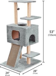 Two By Two The Cortland Cat Tree, Medium, Grey slide 2 of 8