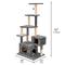 Show in main carousel: Two By Two The Walnut Cat Tree, Large, Dark Grey slide 2 of 9