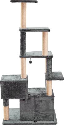 Show full view: Two By Two The Walnut Cat Tree, Large, Dark Grey slide 3 of 9