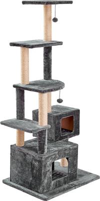Show full view: Two By Two The Walnut Cat Tree, Large, Dark Grey slide 6 of 9