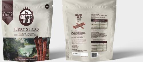 Show full view: Greater Wild Beef Recipe Jerky Sticks Dog Treats, 10-oz, pack of 2 slide 3 of 7