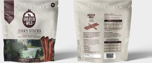 Show full view: Greater Wild Beef Recipe Jerky Sticks Dog Treats, 17.6-oz, pack of 2 slide 3 of 7