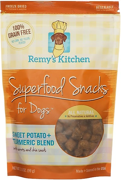 Remy's Kitchen Sweet Potato + Turmeric Blend Superfood Snacks Freeze-Dried Dog Treats, 3.5-oz bag slide 1 of 2