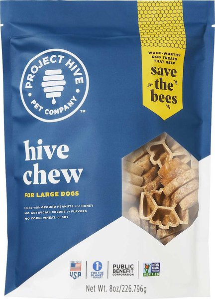 Project Hive Pet Company Chews Large Hard Chew Dog Treats, 8-oz bag, 8-oz bag, bundle of 2 slide 1 of 6