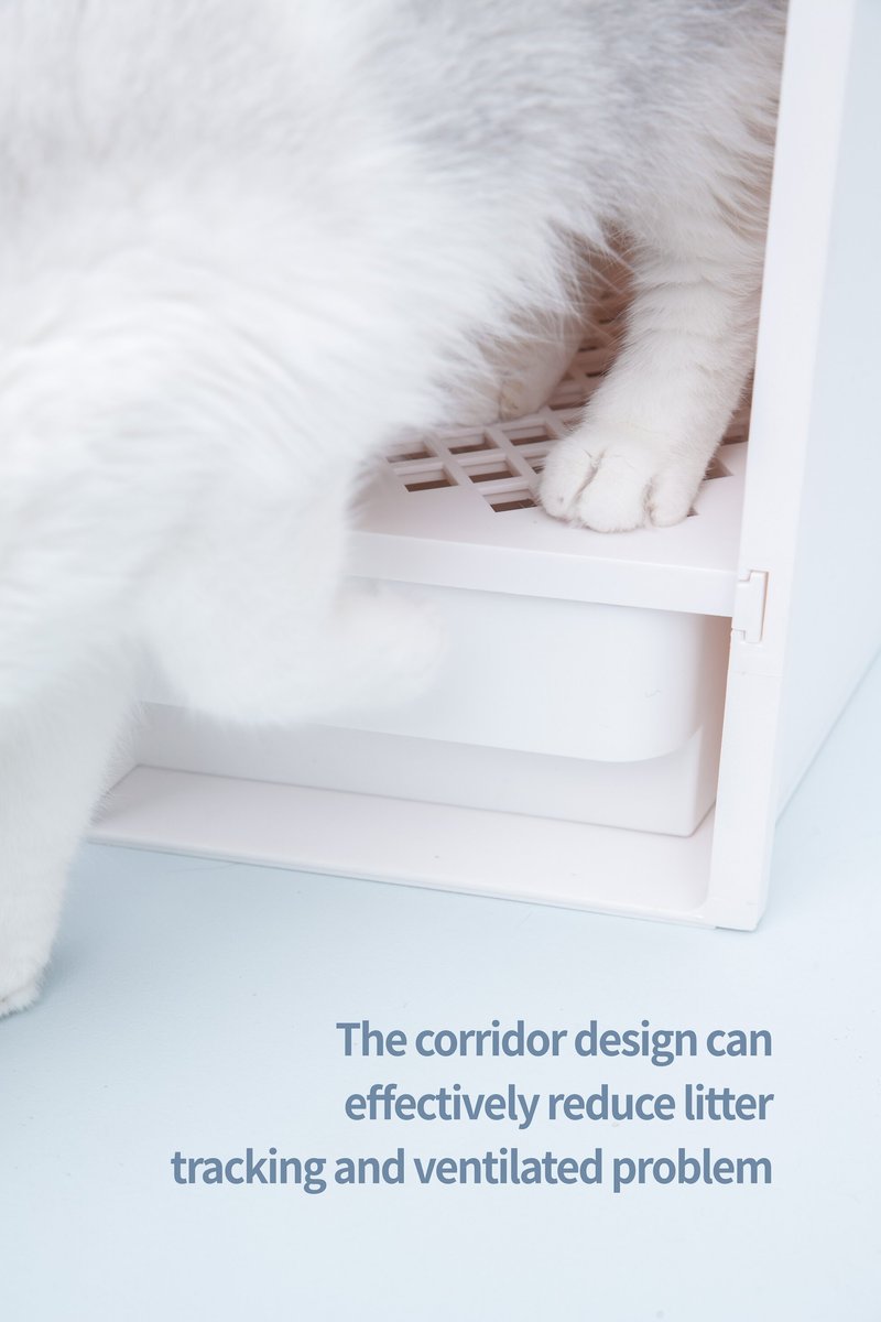 FURRYTAIL SemiClosed Glow House Cat Litter Box & Scoop