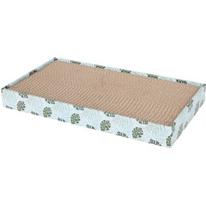 Frisco Double-Wide Cat Scratcher Toy with Catnip, Tropical Paradise