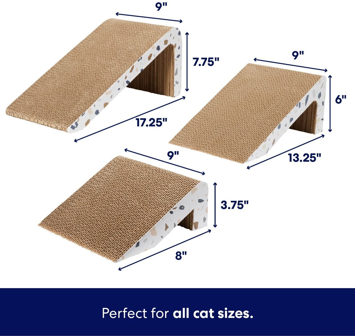 FRISCO Nesting Cat Scratcher Toy with Catnip, Modern Terrazzo