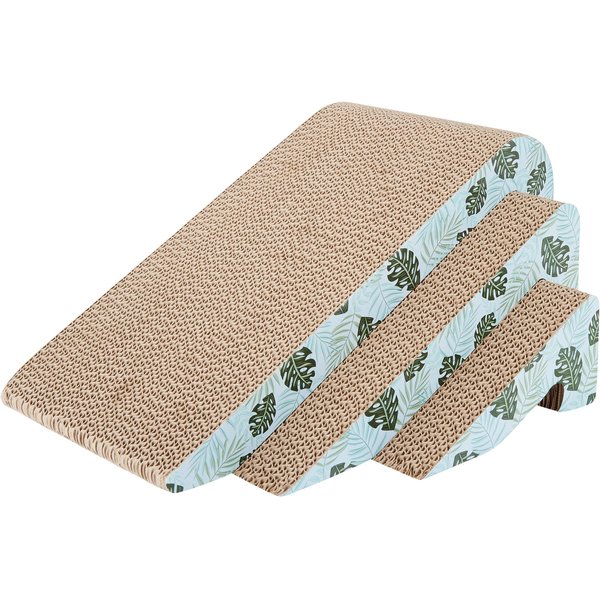 FRISCO Wave Cat Scratcher Toy with Catnip, Tropical Palm Tie Dye, 2