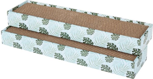 Frisco Single-Wide Cat Scratcher Toy with Catnip, Tropical Paradise, 2 count slide 1 of 4