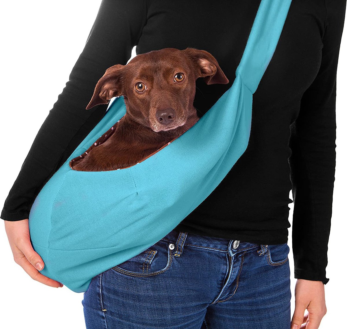 IPRIMIO Hands-Free Dog & Cat Sling Carrier, Small, Light Blue 