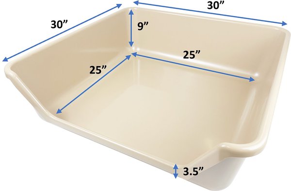 SHIRLEY K S Indoor Dog Potty Tray X Large Beige Chewy