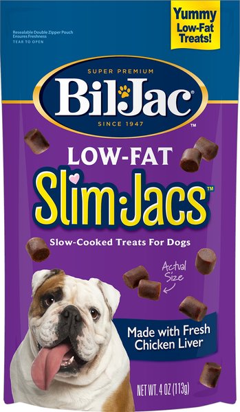Bil-Jac Low-Fat SlimJacs Slow-Cooked Dog Treat, 4-oz pouch slide 1 of 6