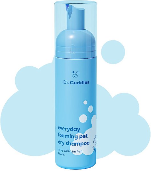 DR. CUDDLES Everyday Foaming Dog & Cat Dry Shampoo, 150mL bottle