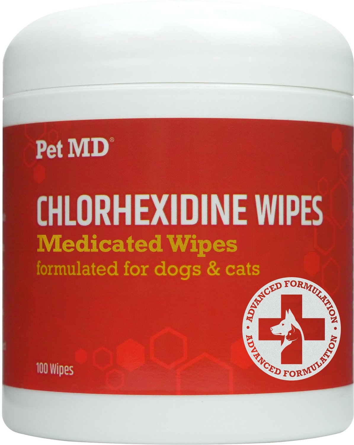 PET MD Chlorhexidine Dog & Cat Wipes, 100 Count
