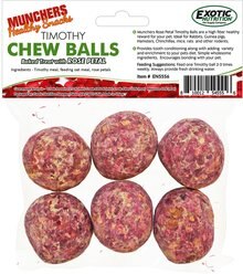 Exotic Nutrition Munchers Rose Petals & Timothy Chew Balls Small Animal Treats, 6 count slide 2 of 4