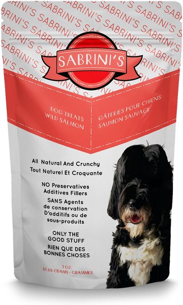 Sabrini's Royal Treats Wild Salmon Dog Treats, 3-oz pouch slide 1 of 4
