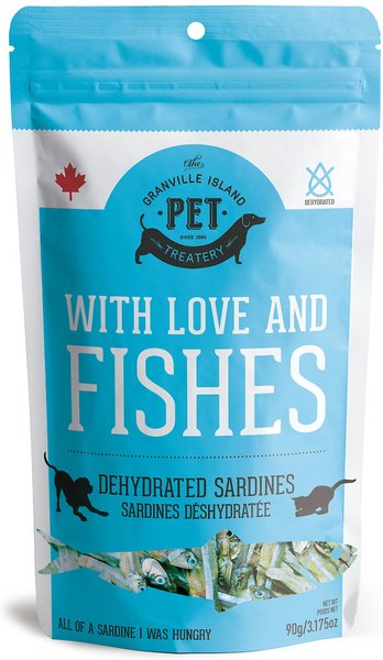 The Granville Island Pet Treatery 'With Love & Fishes Dehydrated Sardine Dog & Cat Treats, 3.17-oz bag slide 1 of 1