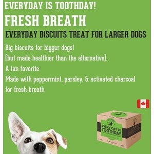 The Granville Island Pet Treatery Everyday is Tooth Day Pets Agree Breath Freshening Dog Treats, 32-oz bag, Large