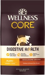 Wellness CORE Digestive Health Puppy Chicken & Brown Rice Dry Dog Food, 24-lb bag