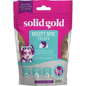 Solid Gold Mighty Mini Salmon & Sweet Potatoes Dog Treats, 4-oz bag