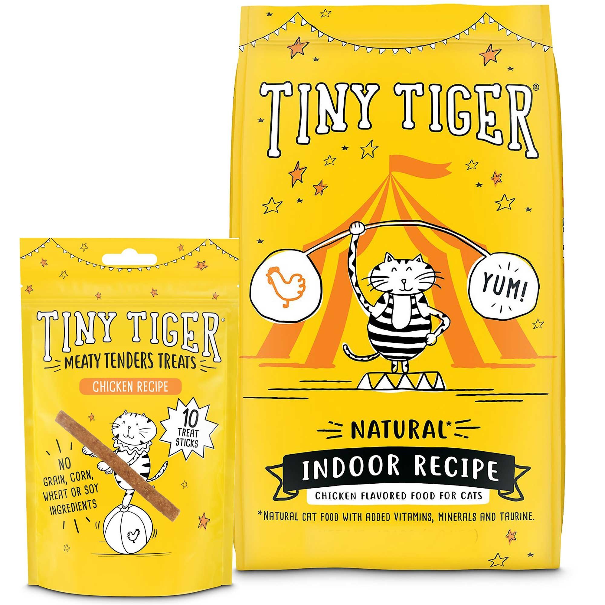 TINY TIGER Meaty Tenders Sticks Cat Treats Chicken Recipe & Tiny Tiger