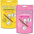 Tiny Tiger Meaty Tenders Sticks, Chicken Recipe + Meaty Tenders Sticks, Salmon Recipe Cat Treats