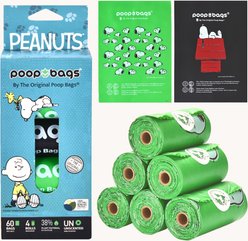The Original Poop Bags Peanuts USDA Biobased Dog Poop Bags, 60 count