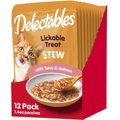 Hartz Delectables Stew Tuna & Salmon Pack Lickable Cat Treats, 1.4-oz pouch, 12 count