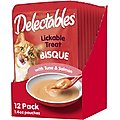 Hartz Delectables Bisque Tuna & Salmon Pack Lickable Cat Treats, 1.4-oz pouch, 12 count