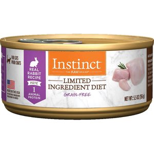 Instinct Limited Ingredient Diet Grain-Free Pate Real Rabbit Recipe Canned Cat Food, 5.5-oz, case of 24
