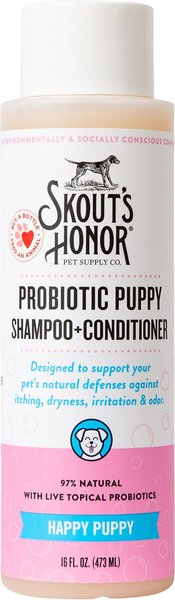 Skout's Honor Happy Puppy Probiotic Cat & Dog Shampoo & Conditioner, 16-oz Bottle slide 1 of 9