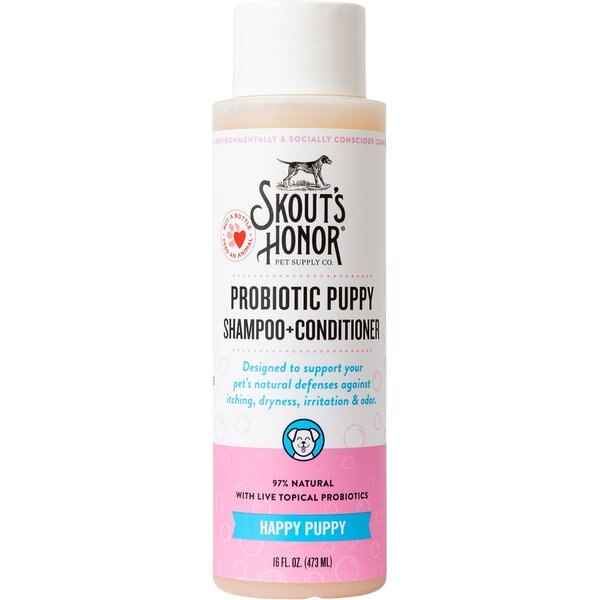 SKOUT'S HONOR Happy Puppy Probiotic Cat & Dog Shampoo & Conditioner, 16