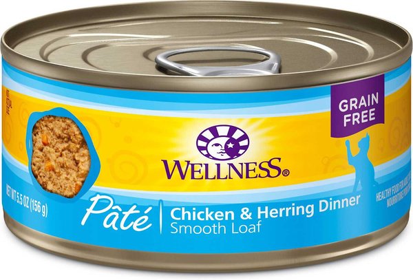 Wellness Complete Health Chicken & Herring Formula Grain-Free Canned Cat Food, 5.5-oz, case of 24, bundle of 2 slide 1 of 8