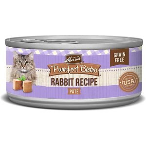 Merrick Purrfect Bistro Rabbit Pate Grain-Free Canned Cat Food, 5.5-oz, case of 24, bundle of 2